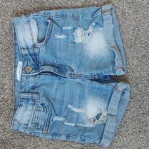 Urban Girls Size 7 Denim Shorts With Adjustable Waist